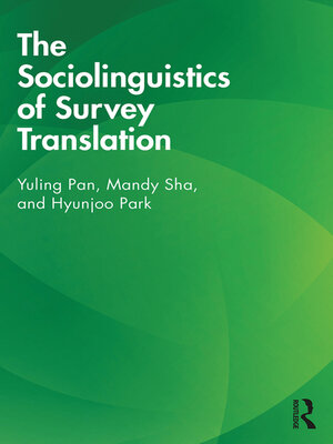 cover image of The Sociolinguistics of Survey Translation